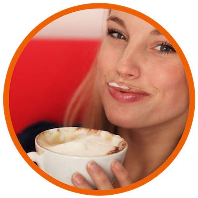 Bild, Person, Milch, Milchschaum, Cappucino